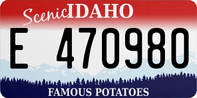 ID license plate E470980