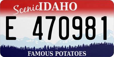 ID license plate E470981