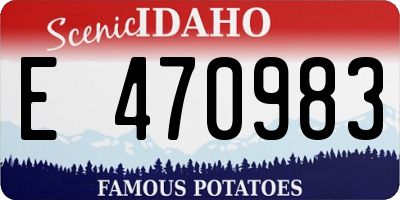 ID license plate E470983