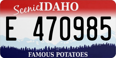 ID license plate E470985