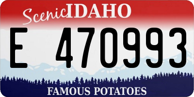 ID license plate E470993