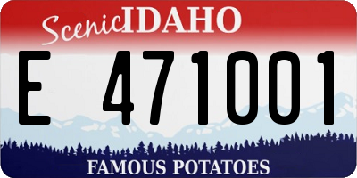 ID license plate E471001