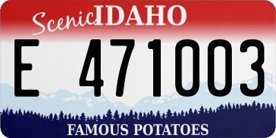 ID license plate E471003