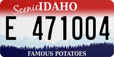 ID license plate E471004