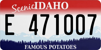 ID license plate E471007