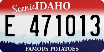 ID license plate E471013