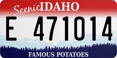 ID license plate E471014