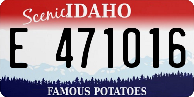 ID license plate E471016