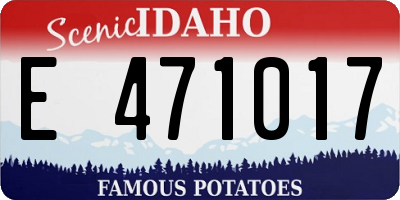 ID license plate E471017