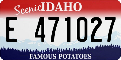 ID license plate E471027