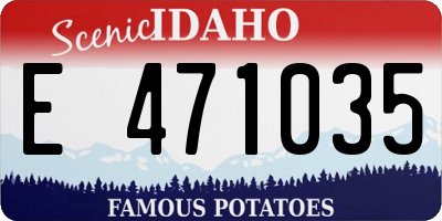 ID license plate E471035