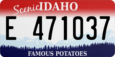 ID license plate E471037