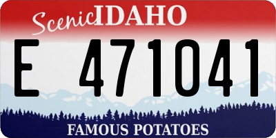 ID license plate E471041