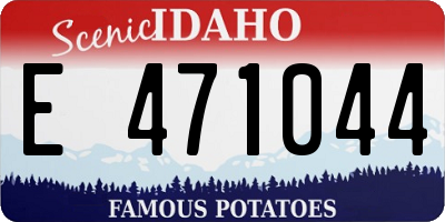 ID license plate E471044