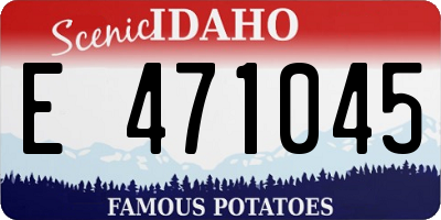 ID license plate E471045