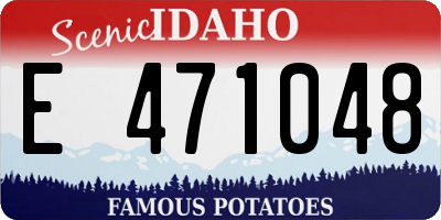 ID license plate E471048