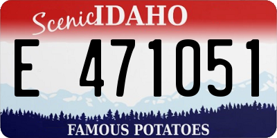 ID license plate E471051
