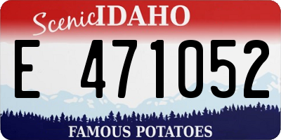 ID license plate E471052
