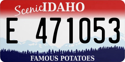ID license plate E471053