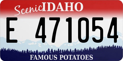 ID license plate E471054