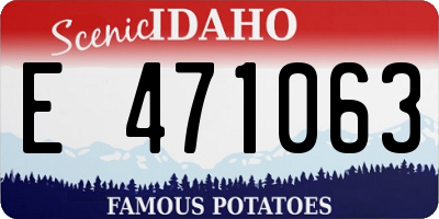 ID license plate E471063