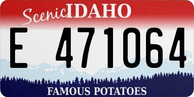 ID license plate E471064