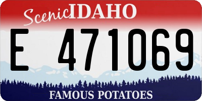 ID license plate E471069