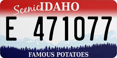 ID license plate E471077