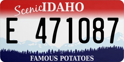 ID license plate E471087