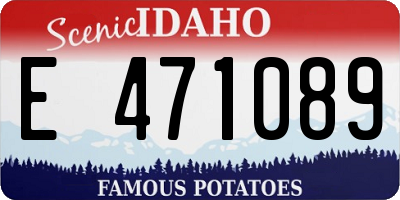 ID license plate E471089