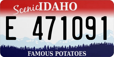 ID license plate E471091