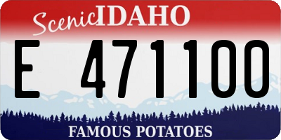 ID license plate E471100