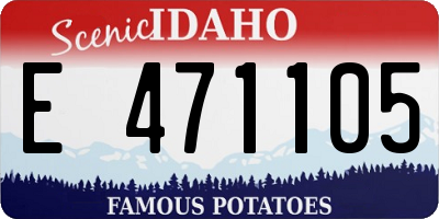 ID license plate E471105