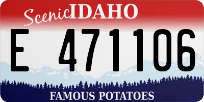 ID license plate E471106