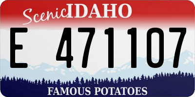 ID license plate E471107