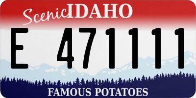 ID license plate E471111