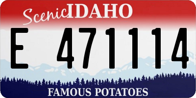 ID license plate E471114