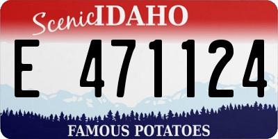 ID license plate E471124
