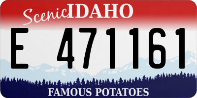 ID license plate E471161