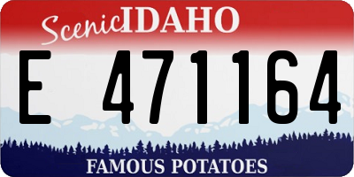 ID license plate E471164