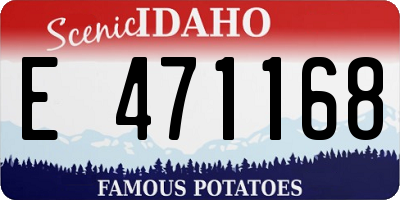 ID license plate E471168