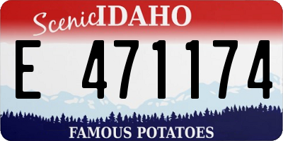 ID license plate E471174