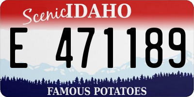 ID license plate E471189