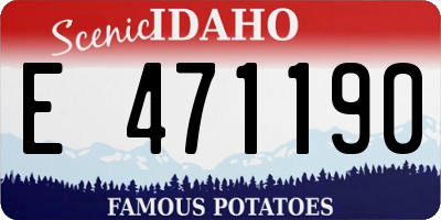 ID license plate E471190