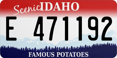 ID license plate E471192