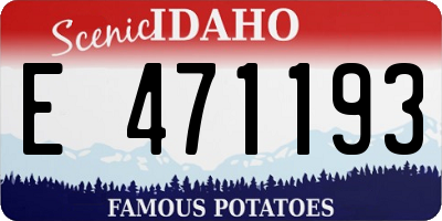 ID license plate E471193