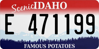 ID license plate E471199