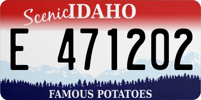 ID license plate E471202