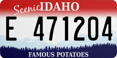 ID license plate E471204