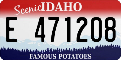 ID license plate E471208